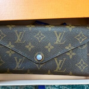 Louis Vuitton Black and Gold Monogram Wallet